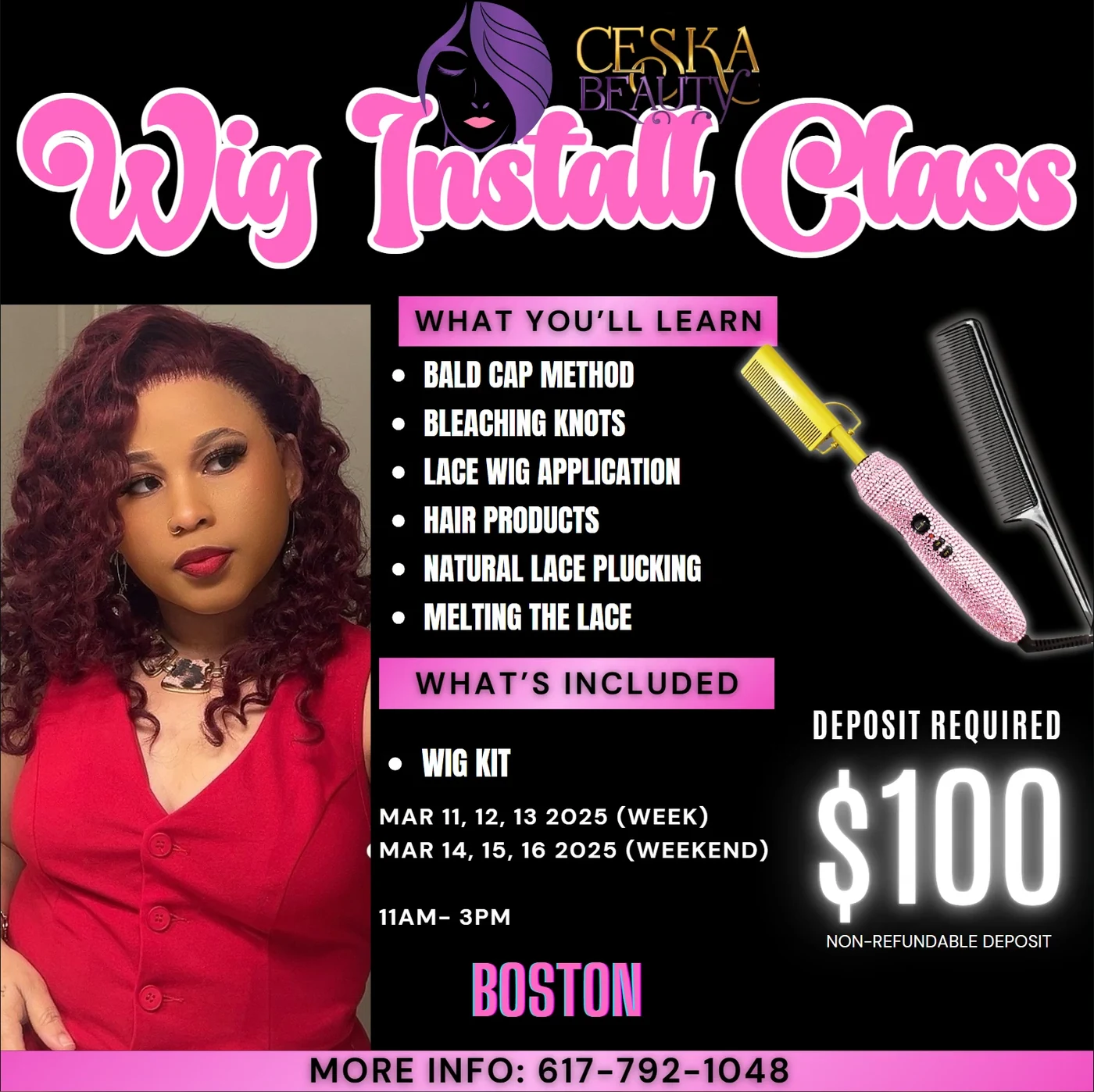Ceska Beauty wig installation class
