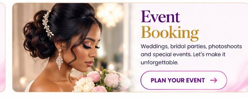 Elegant bridal and event beauty look