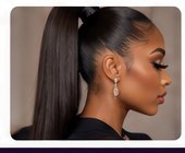 Sleek polished hairstyle